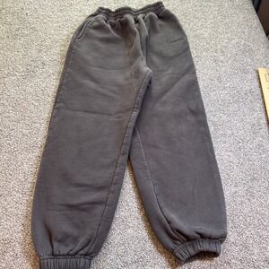 Comfrt Sweatpants boys large Charcoal Gray Elastic Waist Joggers Logo